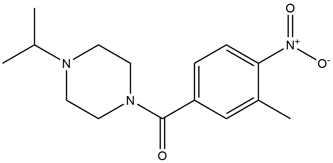 (4-isopropylpiperazin-1-yl)(3-methyl-4-nitrophenyl)methanone Structure