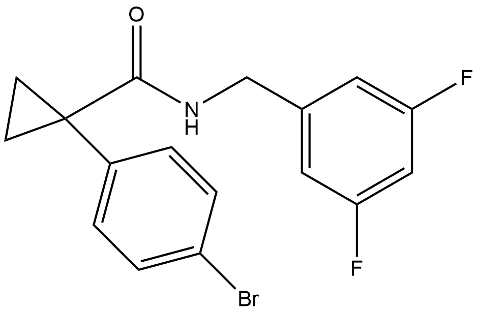 1-(4-Bromophenyl)-N-[(3,5-difluorophenyl)methyl]cyclopropanecarboxamide Structure