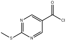 5-Pyrimidinecarbonyl chloride, 2-(methylthio)- Structure