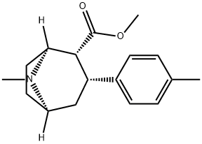 8-Azabicyclo[3.2.1]octane-2-carboxylic acid, 8-methyl-3-(4-methylphenyl)-, methyl ester, (1S,2R,3R,5R)- Structure