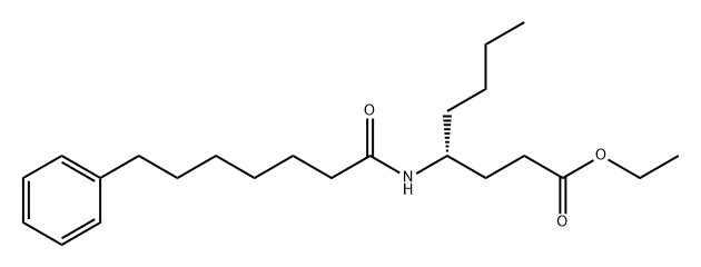 Octanoic acid, 4-[(1-oxo-7-phenylheptyl)amino]-, ethyl ester, (4R)- 구조식 이미지