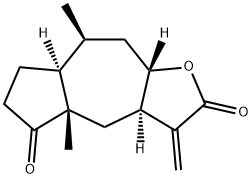 Azuleno[6,5-b]furan-2,5-dione, decahydro-4a,8-dimethyl-3-methylene-, (3aR,4aS,7aS,8S,9aS)- 구조식 이미지