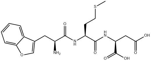 L-Aspartic acid, N-[N-[3-(3-benzofuranyl)-L-alanyl]-L-methionyl]- (9CI) 구조식 이미지