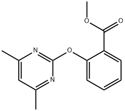 Benzoic acid, 2-[(4,6-dimethyl-2-pyrimidinyl)oxy]-, methyl ester Structure