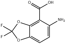 1,3-Benzodioxole-4-carboxylic acid, 5-amino-2,2-difluoro- 구조식 이미지