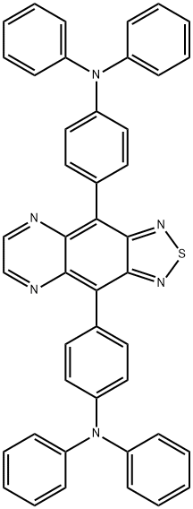 Benzenamine, 4,4'-[1,2,5]thiadiazolo[3,4-g]quinoxaline-4,9-diylbis[N,N-diphenyl- Structure