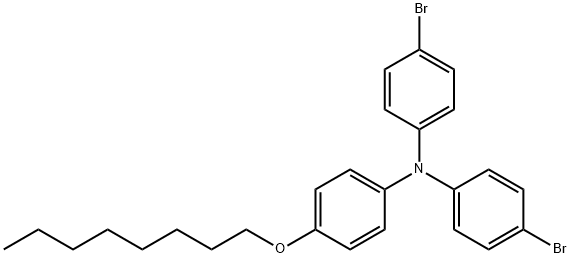 4-Bromo-N-(4-bromophenyl)-N-[4-(octyloxy)phenyl]benzenamine Structure