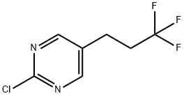 Pyrimidine, 2-chloro-5-(3,3,3-trifluoropropyl)- Structure