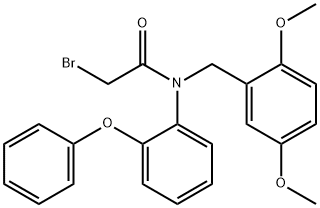 Acetamide, 2-bromo-N-[(2,5-dimethoxyphenyl)methyl]-N-(2-phenoxyphenyl)- Structure