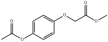 Acetic acid, 2-[4-(acetyloxy)phenoxy]-, methyl ester Structure