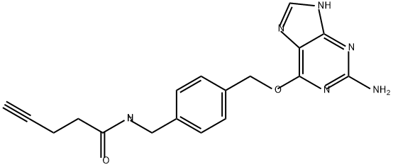 4-Pentynamide, N-[[4-[[(2-amino-9H-purin-6-yl)oxy]methyl]phenyl]methyl]- Structure