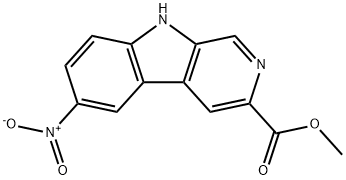 9H-Pyrido[3,4-b]indole-3-carboxylic acid, 6-nitro-, methyl ester 구조식 이미지