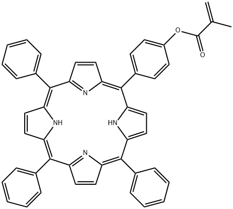 2-Propenoic acid, 2-methyl-, 4-(10,15,20-triphenyl-21H,23H-porphin-5-yl)phenyl ester Structure