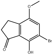 6-bromo-7-hydroxy-4-methoxy-2,3-dihydro-1H-inden-1-one Structure