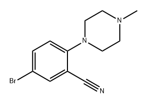 Benzonitrile, 5-bromo-2-(4-methyl-1-piperazinyl)- Structure