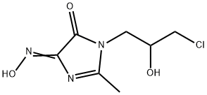 1H-Imidazole-4,5-dione, 1-(3-chloro-2-hydroxypropyl)-2-methyl-, 4-oxime 구조식 이미지