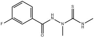 Benzoic acid, 3-fluoro-, 2-methyl-2-[(methylamino)thioxomethyl]hydrazide Structure