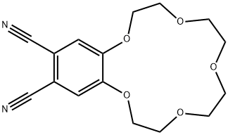 1,4,7,10,13-Benzopentaoxacyclopentadecin-15,16-dicarbonitrile, 2,3,5,6,8,9,11,12-octahydro- Structure