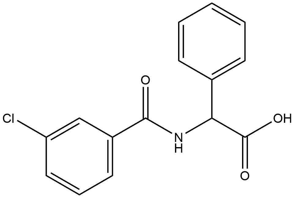 Benzeneacetic acid, α-[(3-chlorobenzoyl)amino]- Structure