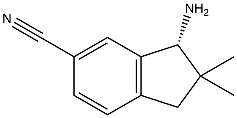 (3R)-3-Amino-2,3-dihydro-2,2-dimethyl-1H-indene-5-carbonitrile 구조식 이미지