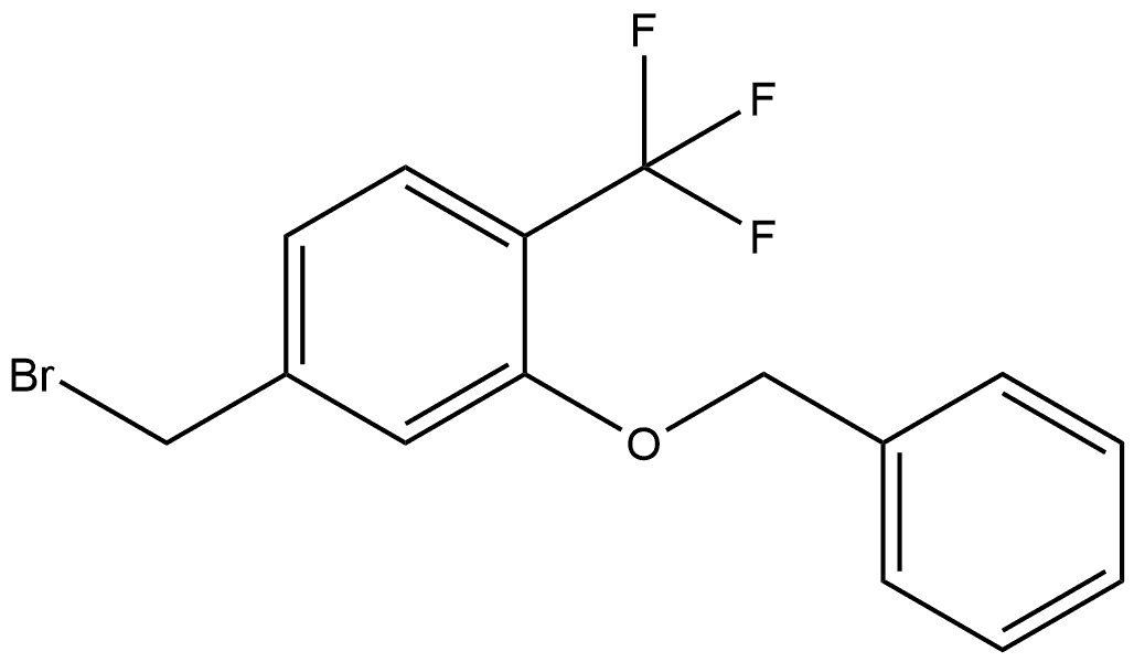 4-(Bromomethyl)-2-(phenylmethoxy)-1-(trifluoromethyl)benzene Structure