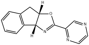 8H-Indeno[1,2-d]oxazole, 3a,8a-dihydro-2-(2-pyrazinyl)-, (3aR,8aS)- Structure