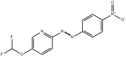 Pyridine, 5-(difluoromethoxy)-2-[2-(4-nitrophenyl)diazenyl]- 구조식 이미지