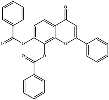 4H-1-Benzopyran-4-one, 7,8-bis(benzoyloxy)-2-phenyl- 구조식 이미지