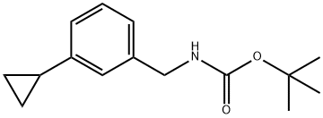 tert-butyl 3-cyclopropylbenzylcarbamate Structure