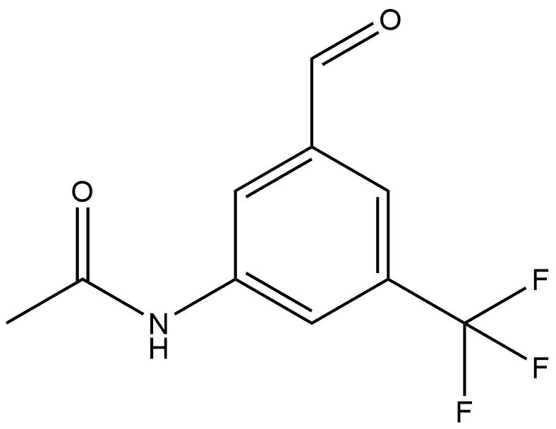 N-[3-Formyl-5-(trifluoromethyl)phenyl]acetamide Structure