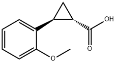 Cyclopropanecarboxylic acid, 2-(2-methoxyphenyl)-, (1S-trans)- (9CI) Structure