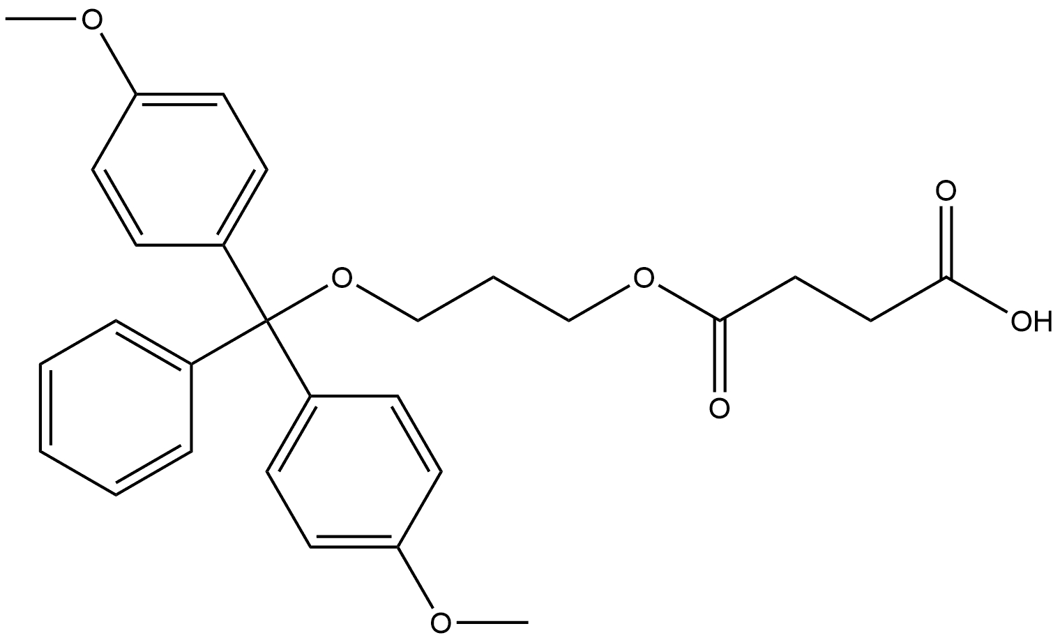 1-O-(4,4'-Dimethoxytrityl)-3-O-succinyl-l,3-propanediol Structure