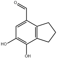 1H-Indene-4-carboxaldehyde, 2,3-dihydro-6,7-dihydroxy- Structure