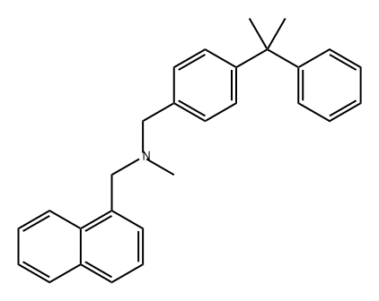 1-Naphthalenemethanamine, N-methyl-N-[[4-(1-methyl-1-phenylethyl)phenyl]methyl]- Structure