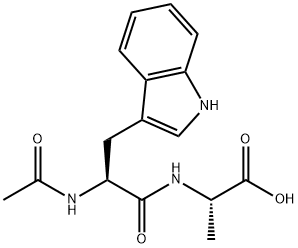 L-Alanine, N-acetyl-L-tryptophyl- (9CI) Structure