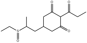 1,3-Cyclohexanedione, 5-[2-(ethylsulfinyl)propyl]-2-(1-oxopropyl)- Structure