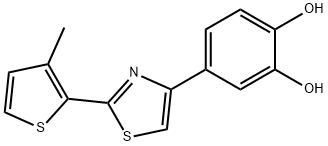 1,2-Benzenediol, 4-[2-(3-methyl-2-thienyl)-4-thiazolyl]- Structure