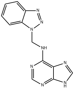 N-(1H-1,2,3-Benzotriazol-1-ylmethyl)-9H-purin-6-amine 구조식 이미지