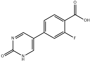 5-(4-Carboxy-3-fluorophenyl)-2-hydroxypyrimidine Structure