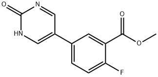 5-(4-Fluoro-3-methoxycarbonylphenyl)-2-hydroxypyrimidine Structure