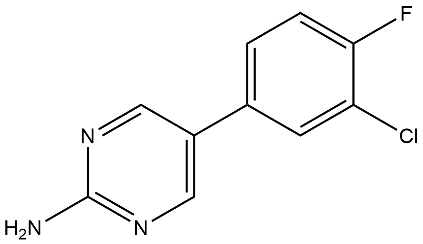 5-(3-Chloro-4-fluorophenyl)-2-pyrimidinamine Structure