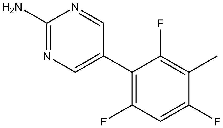 5-(2,4,6-Trifluoro-3-methylphenyl)-2-pyrimidinamine Structure