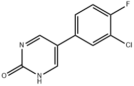 5-(3-Chloro-4-fluorophenyl)-2-hydroxypyrimidine Structure