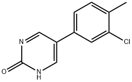 5-(3-Chloro-4-methylphenyl)-2-hydroxypyrimidine Structure