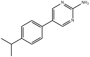 5-[4-(Propan-2-yl)phenyl]pyrimidin-2-amine Structure