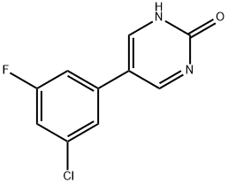 5-(3-Chloro-5-fluorophenyl)-2-hydroxypyrimidine Structure