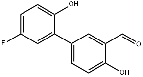 4-(5-Fluoro-2-hydroxyphenyl)-2-formylphenol Structure