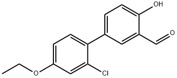 4-(2-Chloro-4-ethoxyphenyl)-2-formylphenol Structure