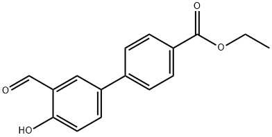 4-(4-Ethoxycarbonylphenyl)-2-formylphenol Structure