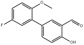 4-(5-Fluoro-2-methoxyphenyl)-2-formylphenol Structure